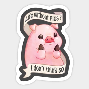 Cute Pink Pig Design. Sticker